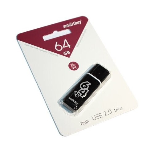 Флешка Smartbuy Glossy USB 2.0 64GB (SB64GBGS-K) (черный) 1