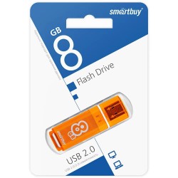 Флешка SmartBuy Glossy USB 2.0 8GB (SB8GBGS-Or) (оранжевый)
