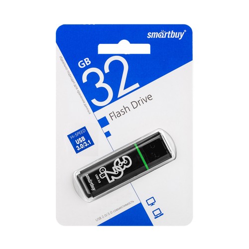 Флешка Smartbuy Glossy USB 3.0 32GB (SB32GBGS-DG) (темно-серый) 5