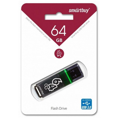 Флешка Smartbuy Glossy USB 3.0 64GB (SB64GBGS-DG) (темно-серый) 