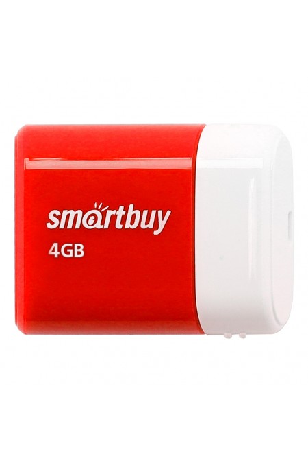 Флешка SmartBuy LARA USB 2.0 4GB (SB4GbLara-R) (красный/белый) 2