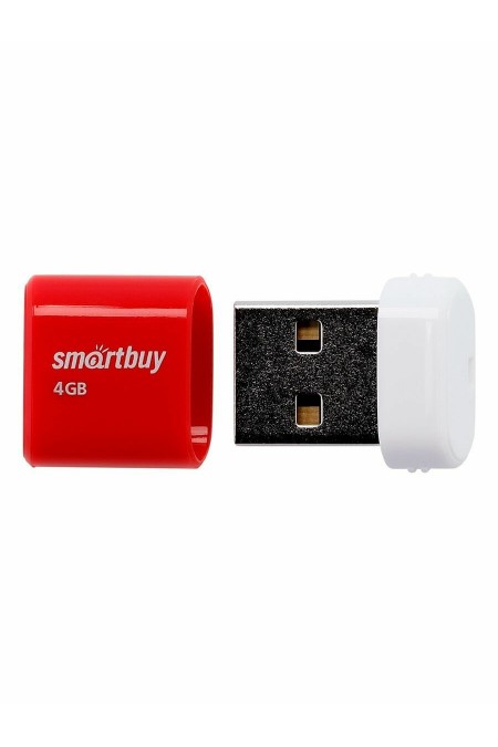Флешка SmartBuy LARA USB 2.0 4GB (SB4GbLara-R) (красный/белый) 4