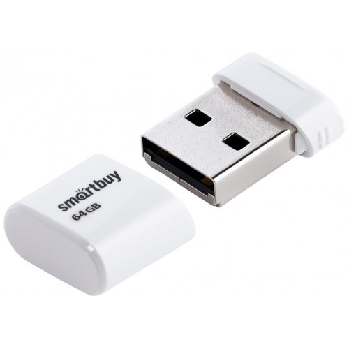 Флешка Smartbuy Lara USB 2.0 64GB (SB64GBLARA-W) (белый) 1