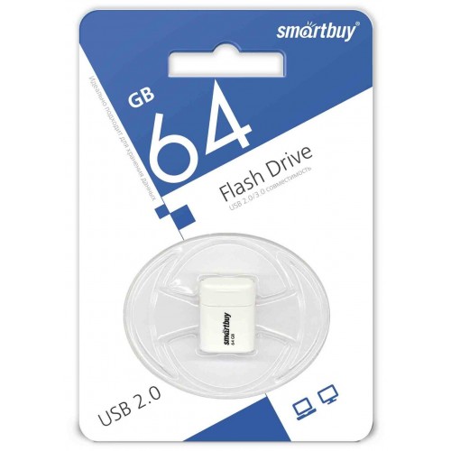 Флешка Smartbuy Lara USB 2.0 64GB (SB64GBLARA-W) (белый) 3