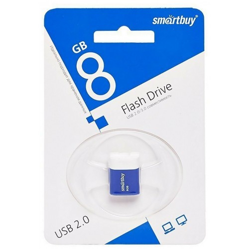 Флешка Smartbuy Lara USB 2.0 8GB (SB8GBLARA-B) (синий) 