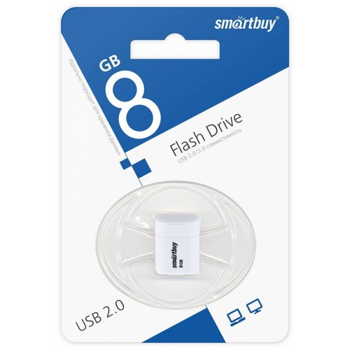 Флешка Smartbuy Lara USB 2.0 8GB (SB8GBLara-W) (белый) 