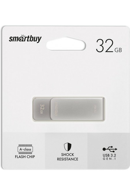 Флешка SMARTBUY M1 USB 3.0/3.2 32GB (SB032GM1G) (серебристый) 2