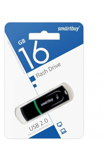 Флешка SmartBuy Paean USB2.0 16GB (SB16GBPN-K) (черный) 1