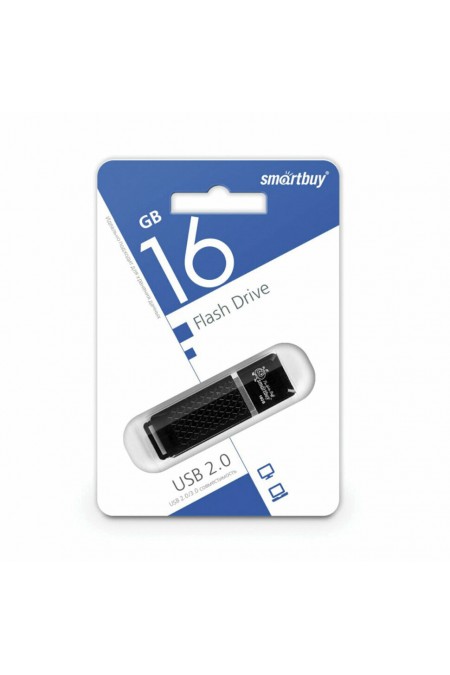 Флешка SmartBuy Quartz USB 2.0 16GB (SB16GBQZ-K) (черный) 2