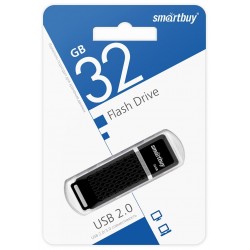 Флешка Smartbuy Quartz USB 2.0 32GB (SB32GBQZ-K) (черный)