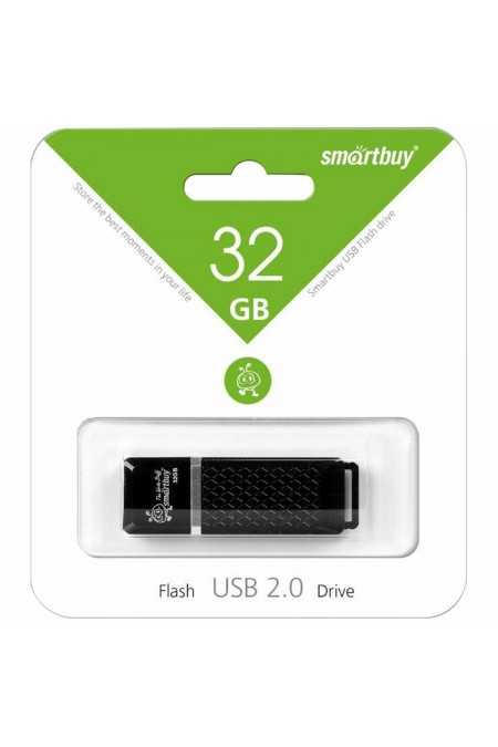 Флешка Smartbuy Quartz USB 2.0 32GB (SB32GBQZ-K) (черный) 1