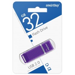 Флешка Smartbuy Quartz USB 2.0 32GB (SB32GBQZ-V) (фиолетовый)