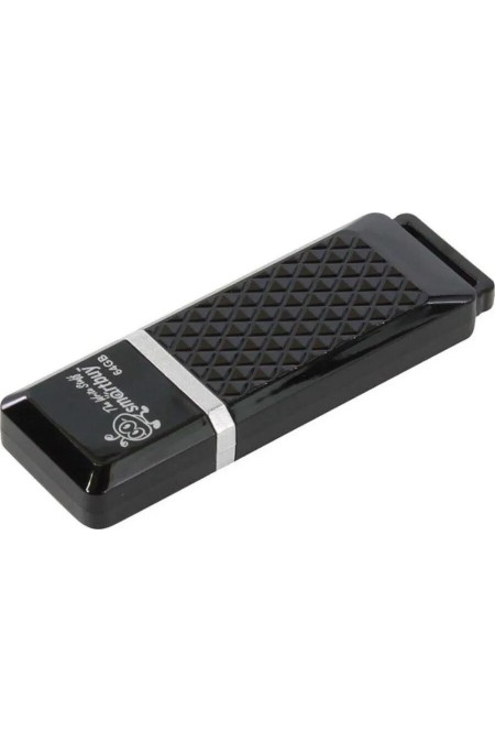 Флешка Smartbuy Quartz USB 2.0 64GB (SB64GBQZ-K) (черный) 1