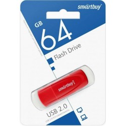 Флешка SMARTBUY (SB064GB2SCR) UFD 2.0 64GB (красный)