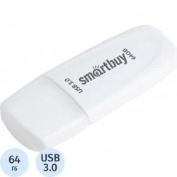 Флешка SMARTBUY (SB064GB3SCW) UFD 3.0/3.1 064GB (белый)