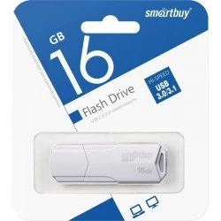 Флешка SMARTBUY (SB16GBCLU-W3) UFD 3.0/3.1 16GB (белый)