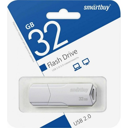 Флешка SMARTBUY (SB32GBCLU-W3) UFD 3.0/3.1 32GB (белый) 1