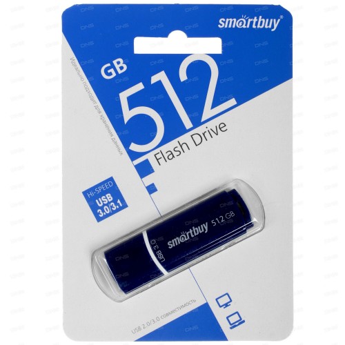 Флешка SMARTBUY (SB512GBCRW-B) UFD 3.0/3.1 512GB (синий) 3