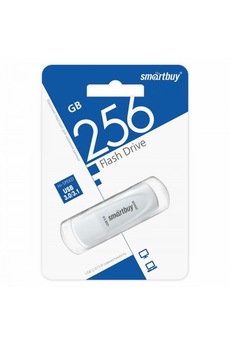 Флешка SMARTBUY Scout USB 3.0/3.1 256GB (SB256GB3SCW) (белый) 