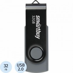 Флешка SMARTBUY Twist UFD 2.0 32GB (SB032GB2TWK) (черный)