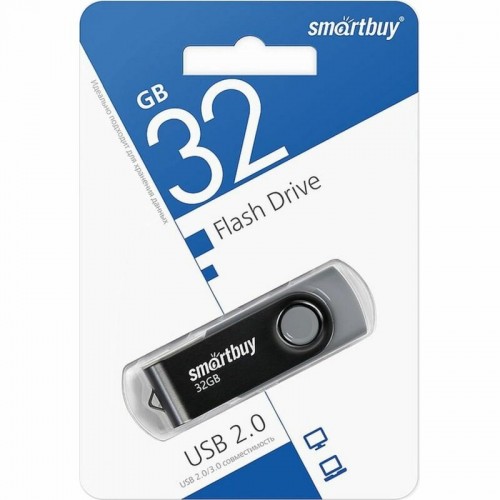 Флешка SMARTBUY Twist UFD 2.0 32GB (SB032GB2TWK) (черный) 1