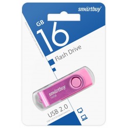 Флешка SmartBuy Twist USB 2.0 16GB (SB016GB2TWP) (розовый)