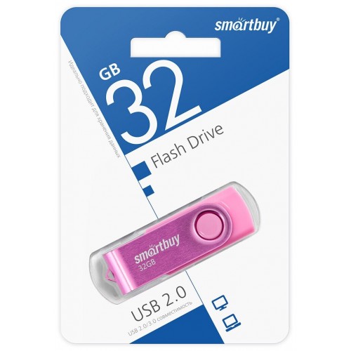 Флешка SmartBuy Twist USB 2.0 32GB (SB032GB2TWP) (розовый) 