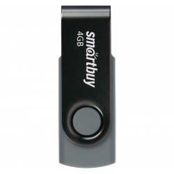 Флешка SmartBuy Twist USB 2.0 4GB (SB004GB2TWK) (черный)
