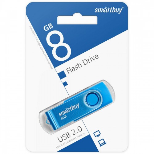Флешка SmartBuy Twist USB 2.0 8GB (SB008GB2TWB) (синий) 2