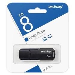 Флешка SmartBuy UFD 2.0 8GB ( SB8GBCLU-K) (черный)