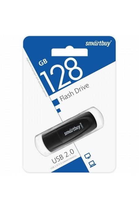 Флешка SMARTBUY USB 2.0 128GB (SB128GB2SCK) (черный) 2