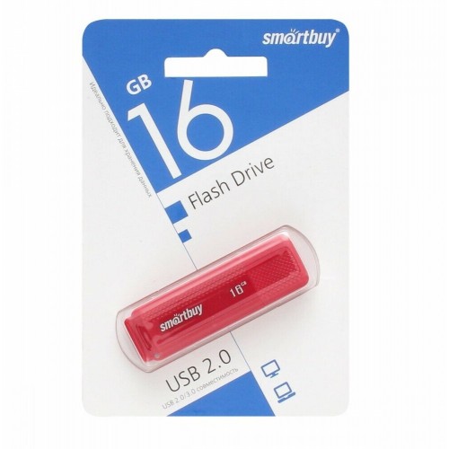 Флешка SmartBuy USB2.0 16GB (SB16GBDK-R) (красный) 3