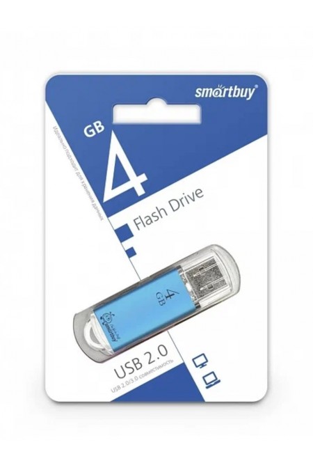 Флешка SMARTBUY V-CUT USB 2.0 4GB (SB4GBVC-B) (синий) 