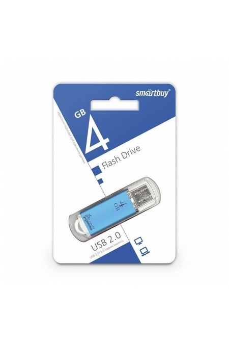 Флешка SMARTBUY V-CUT USB 2.0 4GB (SB4GBVC-B) (синий) 2