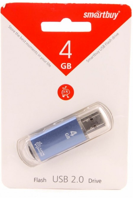 Флешка SMARTBUY V-CUT USB 2.0 4GB (SB4GBVC-B) (синий) 9