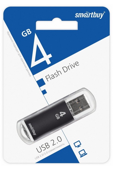 Флешка Smartbuy V-Cut USB 2.0 4GB (SB4GbVC-K) (черный) 5