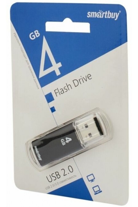 Флешка Smartbuy V-Cut USB 2.0 4GB (SB4GbVC-K) (черный) 8