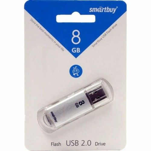 Флешка SmartBuy V-Cut USB 2.0 8 GB (SB8GBVC-S) (серебристый) 1