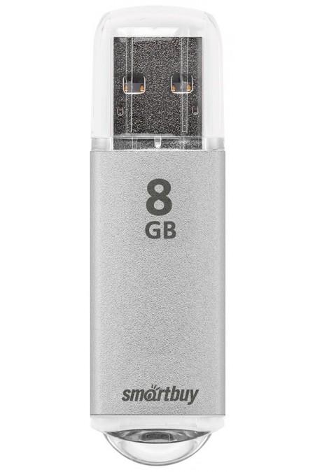 Флешка SmartBuy V-Cut USB 2.0 8 GB (SB8GBVC-S) (серебристый) 