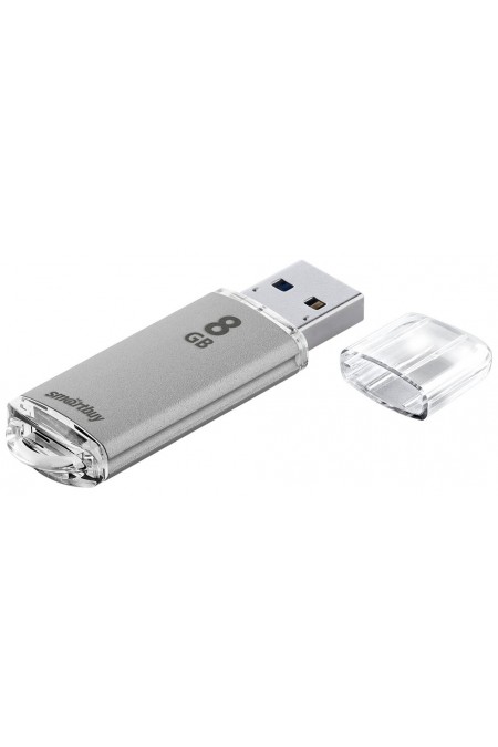 Флешка SmartBuy V-Cut USB 2.0 8 GB (SB8GBVC-S) (серебристый) 1