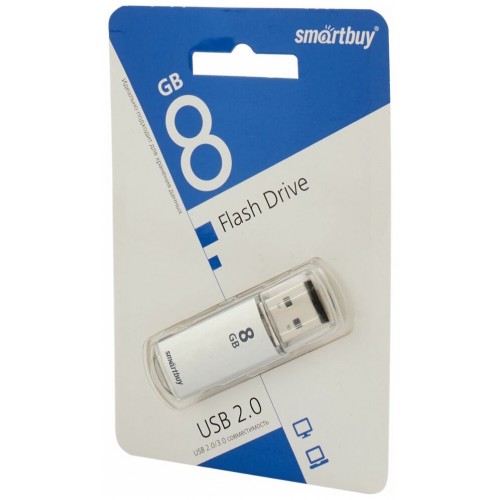 Флешка SmartBuy V-Cut USB 2.0 8 GB (SB8GBVC-S) (серебристый) 9