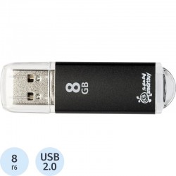 Флешка SMARTBUY V-Cut USB 2.0 8GB (черный)
