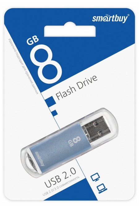 Флешка SMARTBUY V-Cut USB 2.0 8GB (синий) 6