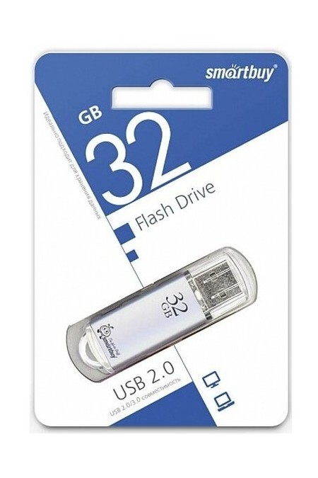 Флешка Smartbuy V-Cut USB2.0 32GB (SB32GbVC-S) (серебристый) 