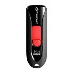 Флешка TRANSCEND 590 USB 2.0 64GB (TS64GJF590K) (черный/красный)