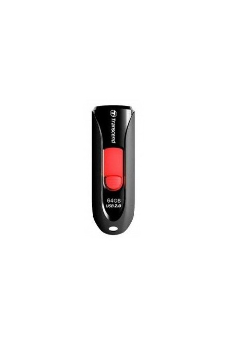 Флешка TRANSCEND 590 USB 2.0 64GB (TS64GJF590K) (черный/красный) 