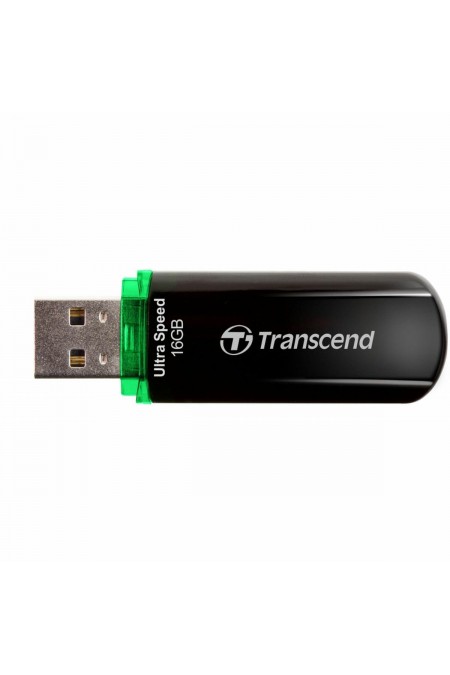 Флешка TRANSCEND Jetflash 600 USB 2.0 16GB (TS16GJF600) (черный/зеленый) 2