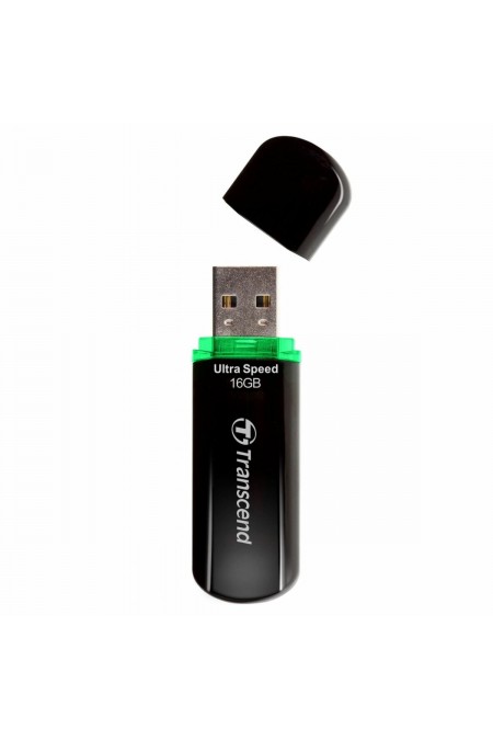 Флешка TRANSCEND Jetflash 600 USB 2.0 16GB (TS16GJF600) (черный/зеленый) 3