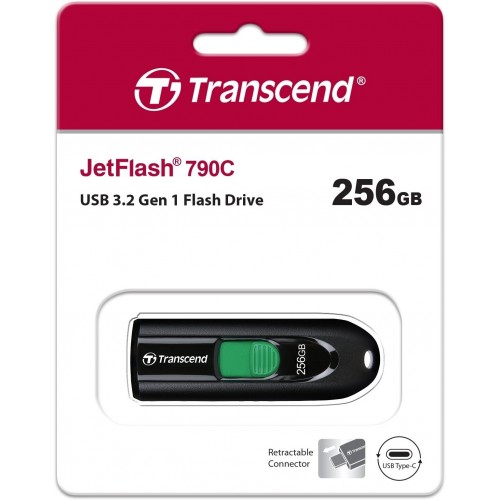 Флешка Transcend TS256GJF790C type-C USB 3.2 256GB (черный) 8