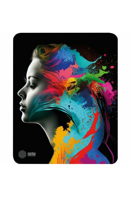 Коврик Cactus Color paint CS-MP-D08M 300x250мм (черный/рисунок) 